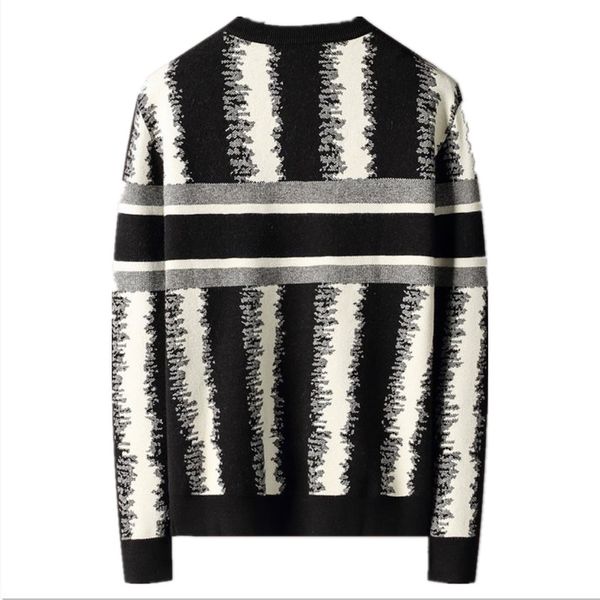 brand men's sweater black and white stripes designer luxury pullover double letter sweater slim-type, White;black
brand men's sweater black and white stripes designer luxury pullover double letter sweater slim-type, White;black