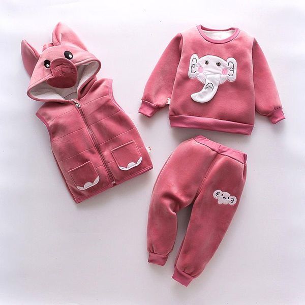 baby girls clothing set autumn winter velvet thick warm casual hooded sweater cartoon elephant 3pcs toddler boys clothes suit, White
baby girls clothing set autumn winter velvet thick warm casual hooded sweater cartoon elephant 3pcs toddler boys clothes suit, White