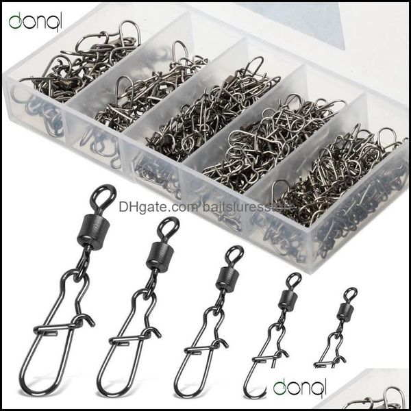 donql 100/200pcs bearing swivel fishing connector snap rolling interlock fishhook lure hook tackle accessories drop delivery 2021 hooks spor
donql 100/200pcs bearing swivel fishing connector snap rolling interlock fishhook lure hook tackle accessories drop delivery 2021 hooks spor