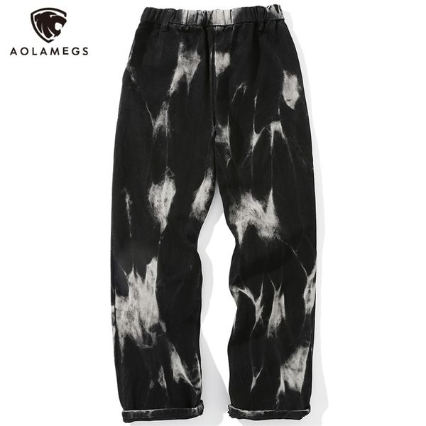 aolamegs jeans men tie dye print style denim pants baggy elastic waist straight trousers high street punk cool streetwear 220328, Blue
aolamegs jeans men tie dye print style denim pants baggy elastic waist straight trousers high street punk cool streetwear 220328, Blue
