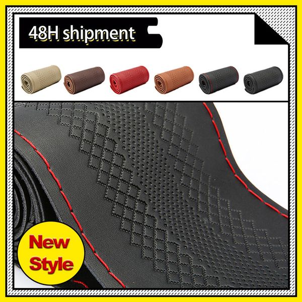 38cm 15inch artificial leather car steering wheel braid cover hand-stitched soft anti-slip auto interior accessories
38cm 15inch artificial leather car steering wheel braid cover hand-stitched soft anti-slip auto interior accessories