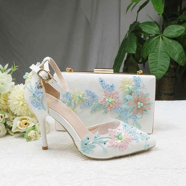 dress shoes summer mint green flower wedding shoes with matching bags high heels pointed toe ankle strap party shoe and ba 0ux0, Black
dress shoes summer mint green flower wedding shoes with matching bags high heels pointed toe ankle strap party shoe and ba 0ux0, Black