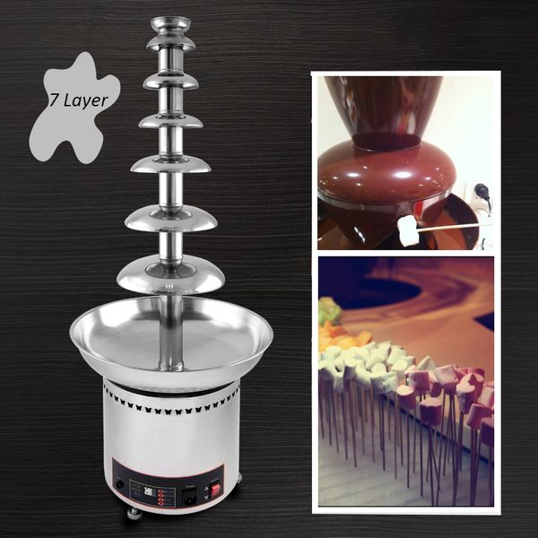 Image of 110V 220V Stainless Steel Electric Chocolate Fondue Fountain Machine Chocolate Melting Machine Chocolate Melts Dipping Warmer