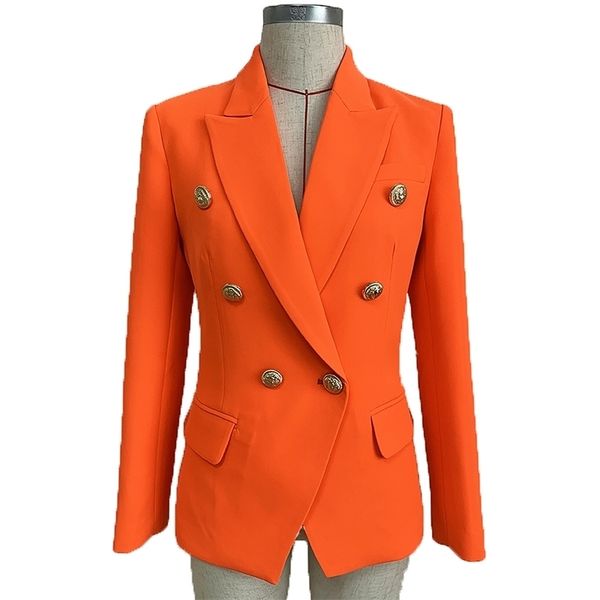 excellent baroque designer career blazer for women ladies lion buttons double breasted blazer jacket neon orange y201026, White;black
excellent baroque designer career blazer for women ladies lion buttons double breasted blazer jacket neon orange y201026, White;black