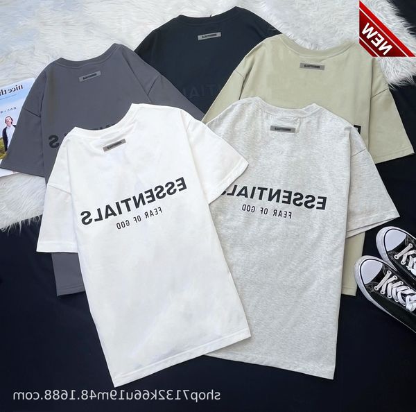 new fear of fog multi thread essentials back embossed letters loose men's and women's short sleeved t-shirt, White;black
new fear of fog multi thread essentials back embossed letters loose men's and women's short sleeved t-shirt, White;black