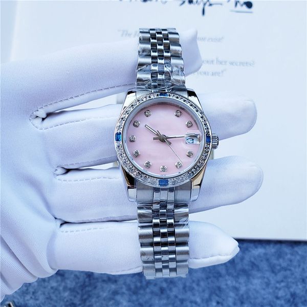 classic womens watch 31mm automatic mechanical watches waterproof business wristwatch montre de luxe gifts, Slivery;brown
classic womens watch 31mm automatic mechanical watches waterproof business wristwatch montre de luxe gifts, Slivery;brown