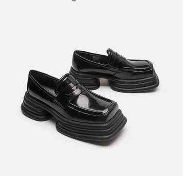 little love 2022 new bottom good english small leather square toe thick heel single shoes college style, Black
little love 2022 new bottom good english small leather square toe thick heel single shoes college style, Black
