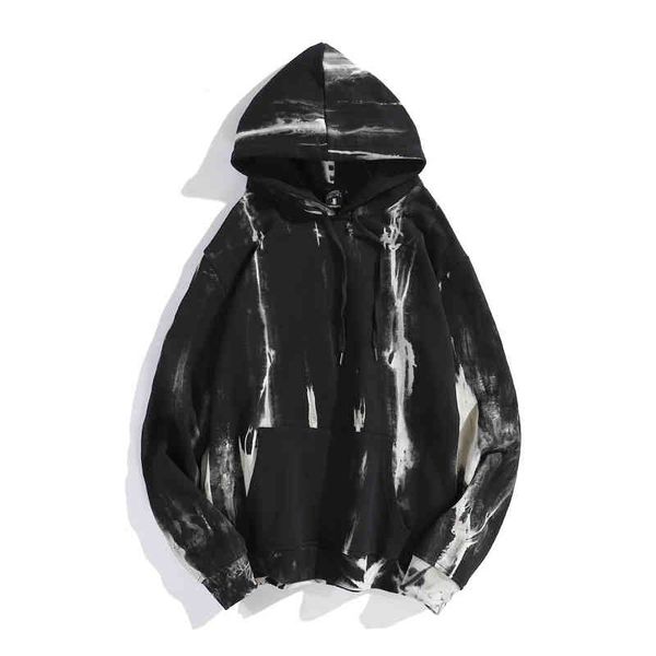 ins street dark gradient bark stripe tie dye irregular terry sweater loose washing spring and autumn men's coat inf, Black
ins street dark gradient bark stripe tie dye irregular terry sweater loose washing spring and autumn men's coat inf, Black