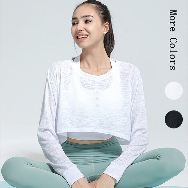 yoga loose t-shirt ladies round neck pullover quick dry workout sports jogging fitness wear top, White;black
yoga loose t-shirt ladies round neck pullover quick dry workout sports jogging fitness wear top, White;black
