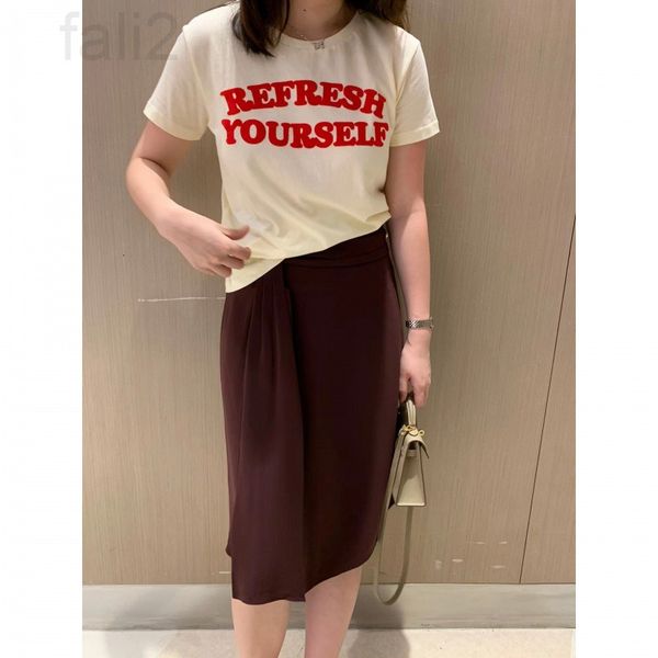 women's t-shirt designer spring fashion new style shirt with round sleeves sxiw, White
women's t-shirt designer spring fashion new style shirt with round sleeves sxiw, White