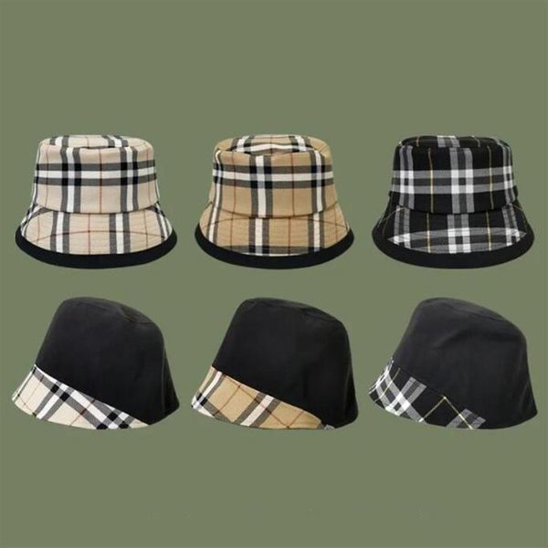21ss british style classic grid pattern wide brim bucket hats designers fashion charm women spring autumn casual travel sunshade s290w, Blue;gray
21ss british style classic grid pattern wide brim bucket hats designers fashion charm women spring autumn casual travel sunshade s290w, Blue;gray
