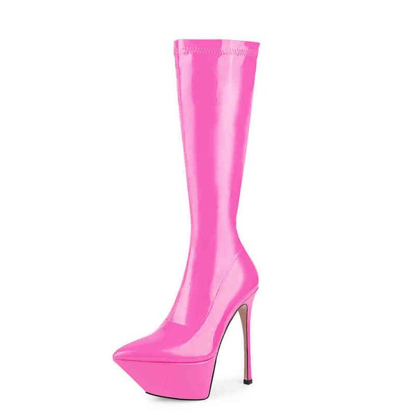 boots 2022 new pointed waterproof platform patent leather thin high heel side zipper stage women's middle 220722, Black
boots 2022 new pointed waterproof platform patent leather thin high heel side zipper stage women's middle 220722, Black