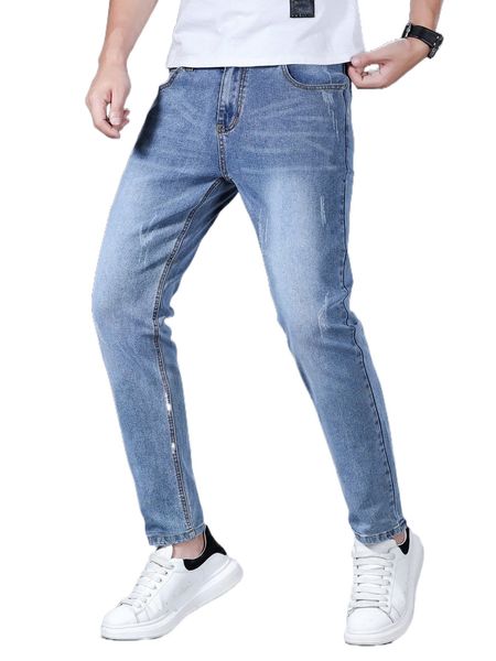 men slant pocket tapered jeans f32p#, Blue
men slant pocket tapered jeans f32p#, Blue