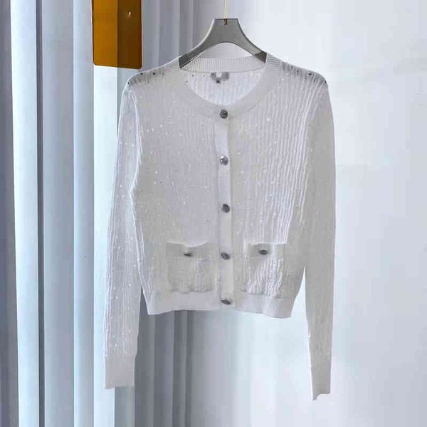 women's knits & tees spring 2022 round neck short knitting single breasted wispy hole cardigan long sleeved thin coat women s7fd, White
women's knits & tees spring 2022 round neck short knitting single breasted wispy hole cardigan long sleeved thin coat women s7fd, White