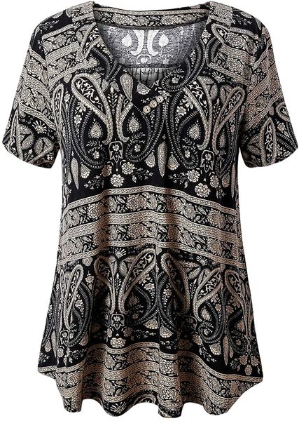 women's plus size short sleeve blouses flowy summer tunic m-4x 80bv#, White;black 
women's plus size short sleeve blouses flowy summer tunic m-4x 80bv#, White;black