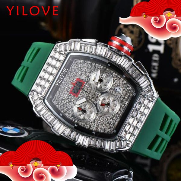 luxury successful men's watch 43mm barrel type stainless steel gypsophila diamond clock imported quartz movement rubber wristwatch, Slivery;brown
luxury successful men's watch 43mm barrel type stainless steel gypsophila diamond clock imported quartz movement rubber wristwatch, Slivery;brown
