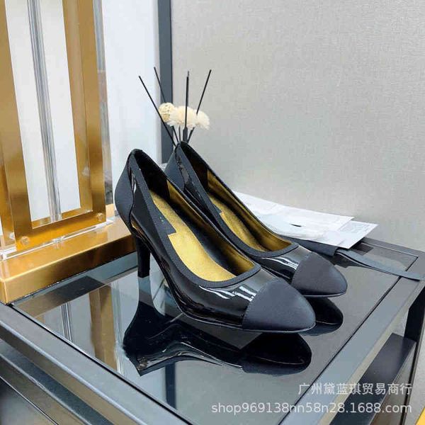 slippers early spring sheepskin, patent leather, silk and satin, simple round head, low shallow mouth, high-heeled business single, Black
slippers early spring sheepskin, patent leather, silk and satin, simple round head, low shallow mouth, high-heeled business single, Black