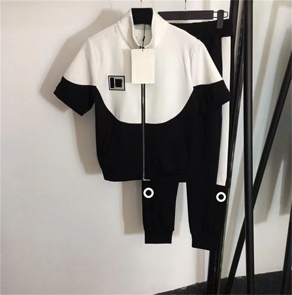 women's two piece pants black and white color short sleeve high waist casual sport suit lady outfit sportwear
women's two piece pants black and white color short sleeve high waist casual sport suit lady outfit sportwear