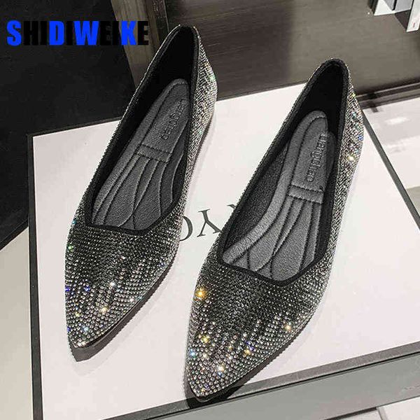 luxury women flats rhinestone bling sewing pointed toe loafers slip on sewing shallow fashion casual shoes ladies footwear 220519, Black
luxury women flats rhinestone bling sewing pointed toe loafers slip on sewing shallow fashion casual shoes ladies footwear 220519, Black