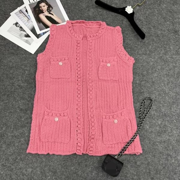 708 2022 milan runway spring summer brand same style sweater sleeveless black pink white striped pullover womens qian, White;black
708 2022 milan runway spring summer brand same style sweater sleeveless black pink white striped pullover womens qian, White;black