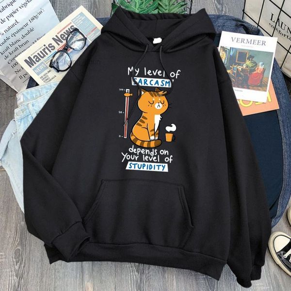 & women's hoodies sweatshirts meu nvel de sarcasmo impresso homem moletom solto manga longa harajuku com capuz streetwear masculino vin, Black
& women's hoodies sweatshirts meu nvel de sarcasmo impresso homem moletom solto manga longa harajuku com capuz streetwear masculino vin, Black