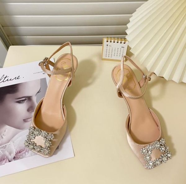 women's brand letter sandals fashion hollow rhinestone square toe sandals slippers, Black
women's brand letter sandals fashion hollow rhinestone square toe sandals slippers, Black