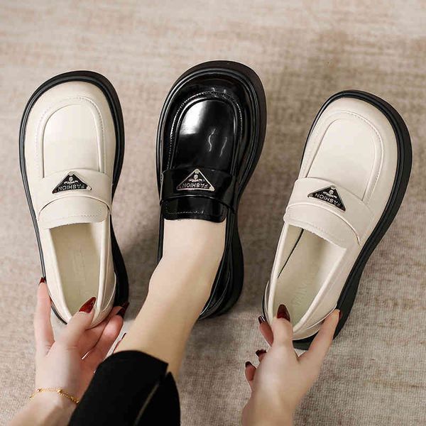 dress shoes designer luxury p family three corner leford shoes women's thick soled leather round head heightening british small heel sl, Black
dress shoes designer luxury p family three corner leford shoes women's thick soled leather round head heightening british small heel sl, Black