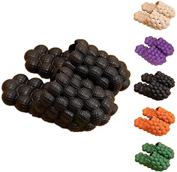 women slippers summer bubble massage eva bathroom slides women's home indoor anti-skid sandals shoes yyfa472, Black
women slippers summer bubble massage eva bathroom slides women's home indoor anti-skid sandals shoes yyfa472, Black