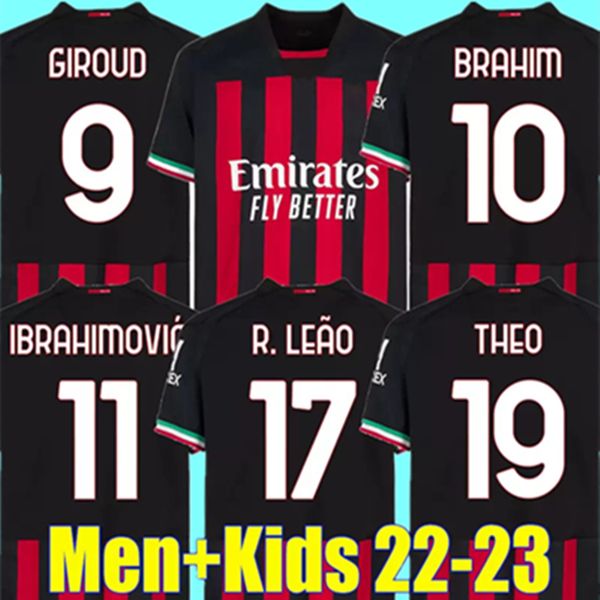 22 23 ibrahimovic soccer jerseys giroud brahim bennacer kessie r. leao rebic calhanoglu tonali 2022 2023 home away 3rd football shirt men ki, Black;yellow
22 23 ibrahimovic soccer jerseys giroud brahim bennacer kessie r. leao rebic calhanoglu tonali 2022 2023 home away 3rd football shirt men ki, Black;yellow