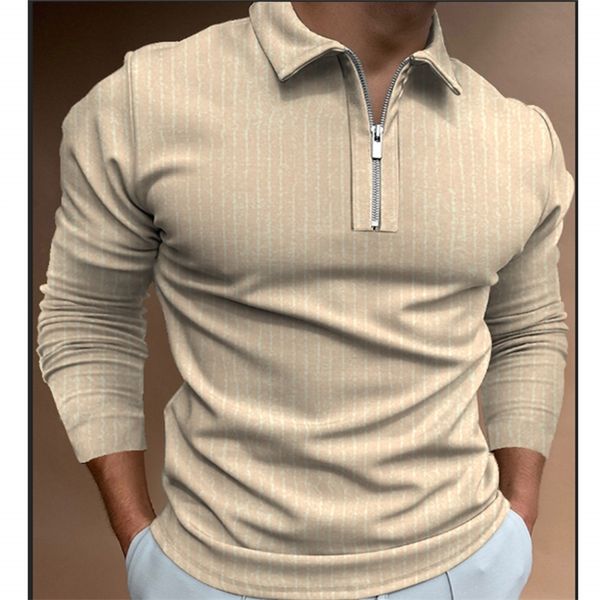 men stripe polo shirt cotton long sleeve spring autumn embroidery warm casual fashion 220719, White;black
men stripe polo shirt cotton long sleeve spring autumn embroidery warm casual fashion 220719, White;black