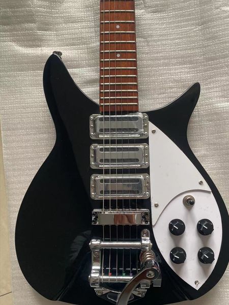 black 6 strings rick semi-hollow electric guitar fingerboard rosewood colorful bridge nails
black 6 strings rick semi-hollow electric guitar fingerboard rosewood colorful bridge nails