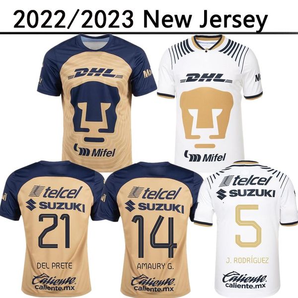 2022 2023 mexico club soccer jersey unam cougar pum 22 23 malcorra mora iturbe rodriguez liga mx castillo camiseta pre-match football shirts, Black;yellow