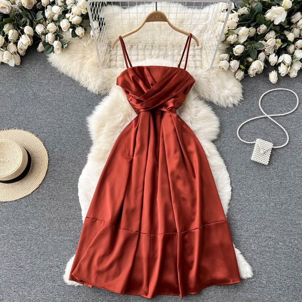 summer strapless dress sleeveless zipper vintage midi satin sundress french backless a line party long dresses 2022, Black;gray
summer strapless dress sleeveless zipper vintage midi satin sundress french backless a line party long dresses 2022, Black;gray