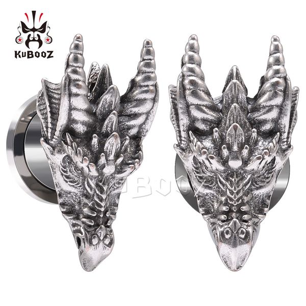 kubooz stainless steel fire dragon ear plugs tunnels body jewelry piercing earring gauges stretchers expanders 6-12mm 24pcs, Silver
kubooz stainless steel fire dragon ear plugs tunnels body jewelry piercing earring gauges stretchers expanders 6-12mm 24pcs, Silver