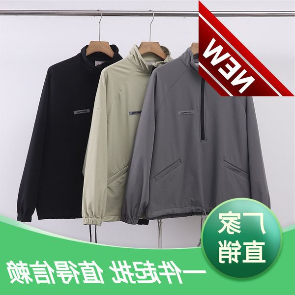 fog classic double thread bear of god essentials half zipper couple style assault jacket men, White;black
fog classic double thread bear of god essentials half zipper couple style assault jacket men, White;black