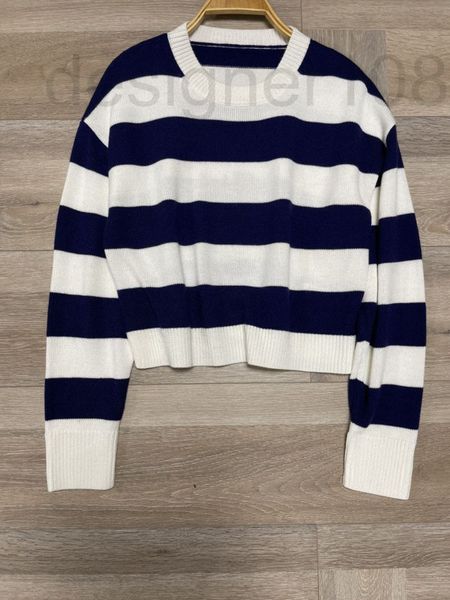 women's knits & tees designer spring 2022 miu home stripe embroidered wool short sweater slim fit casual regular commuting lazy simple, White
women's knits & tees designer spring 2022 miu home stripe embroidered wool short sweater slim fit casual regular commuting lazy simple, White
