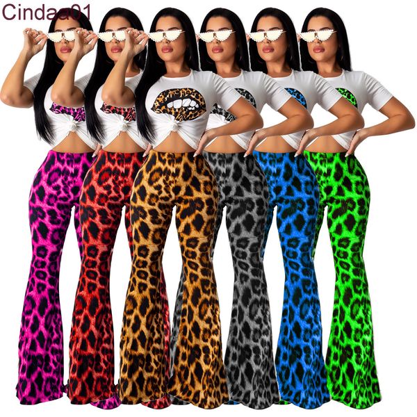 women leopard print flared pants two piece set bell bottoms sportswear crop short sleeve tee outfits, White
women leopard print flared pants two piece set bell bottoms sportswear crop short sleeve tee outfits, White