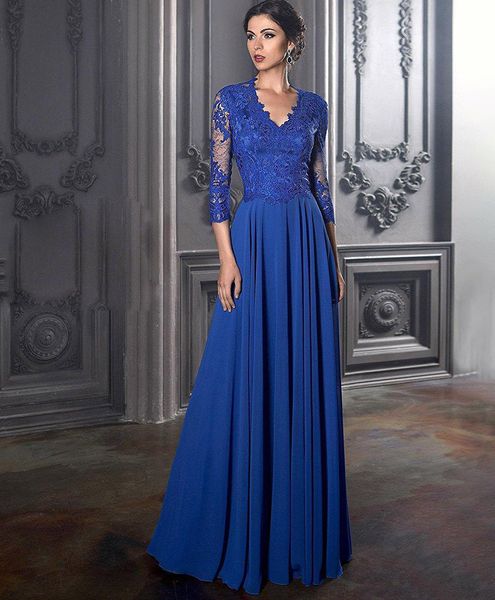 v neck 3/4 long sleeves lace mother of the bride dresses appliques floor length chiffon a line formal evening gowns plus size, Black;red
v neck 3/4 long sleeves lace mother of the bride dresses appliques floor length chiffon a line formal evening gowns plus size, Black;red