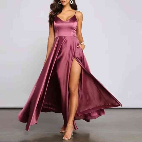 casual dresses custom color formal satin dress women prom spaghetti straps evening wedding party backless ball gown high split punr, Black;gray
casual dresses custom color formal satin dress women prom spaghetti straps evening wedding party backless ball gown high split punr, Black;gray