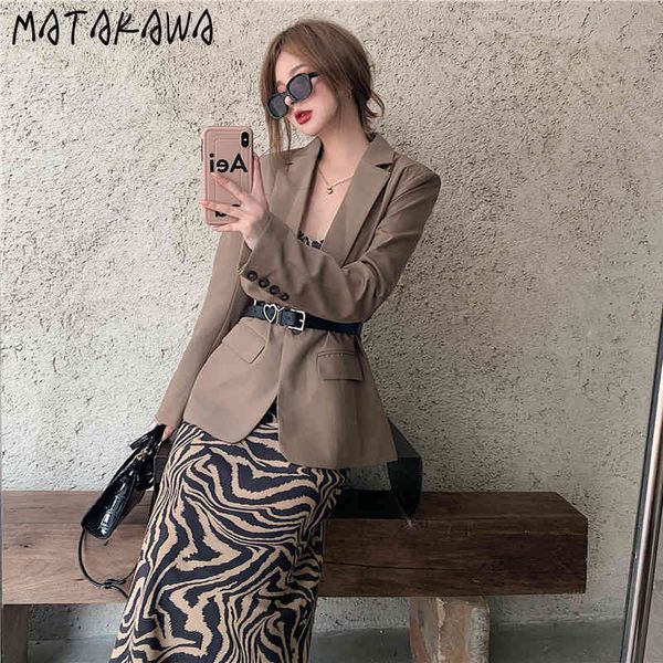 notched single button women blazers korean chic suit blazer spring midlength casual longsleeved coat 210506, White;black
notched single button women blazers korean chic suit blazer spring midlength casual longsleeved coat 210506, White;black