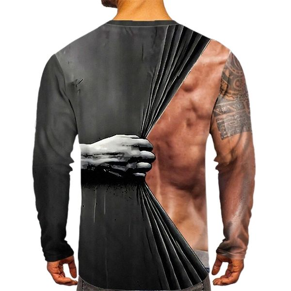 men's t shirt 3d print muscle round neck street casual print long sleeve sportswear casual fashion muscle green blue black / fall / wi, White;black
men's t shirt 3d print muscle round neck street casual print long sleeve sportswear casual fashion muscle green blue black / fall / wi, White;black