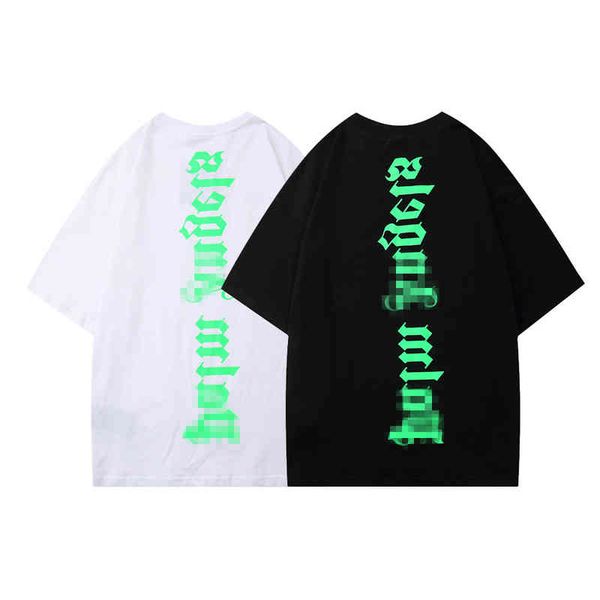 chao brand palms angels drop shoulder short sleeve sanskrit back luminous loose t-shirt for men and women, White;black
chao brand palms angels drop shoulder short sleeve sanskrit back luminous loose t-shirt for men and women, White;black