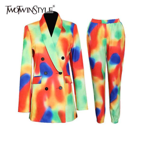 casual hit color set for women notched long sleeve blazer print pants tie dye sets female fashion clothing 210423, White
casual hit color set for women notched long sleeve blazer print pants tie dye sets female fashion clothing 210423, White