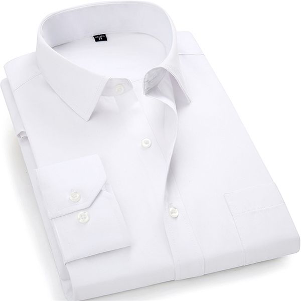white cotton shirt men brand long sleeve male button down dress shirts solid business casual slim fit work camisa gt01 220330, White;black
white cotton shirt men brand long sleeve male button down dress shirts solid business casual slim fit work camisa gt01 220330, White;black