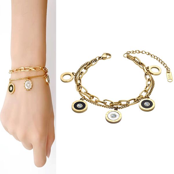 bracelets for women luxury bangles india fashion titanium jewelry gold stainless steel roman numerals charming designer female fashion lover, Black
bracelets for women luxury bangles india fashion titanium jewelry gold stainless steel roman numerals charming designer female fashion lover, Black