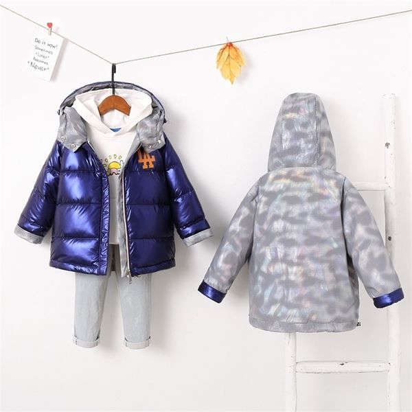 children wear down jackets on both sides lj201203, Blue;gray