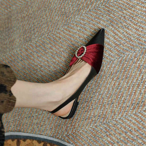 sandals design sense of minority temperament single shoe cowhide pointed flat bottomed women's shoes low heel with cheongsam back empty, Black
sandals design sense of minority temperament single shoe cowhide pointed flat bottomed women's shoes low heel with cheongsam back empty, Black