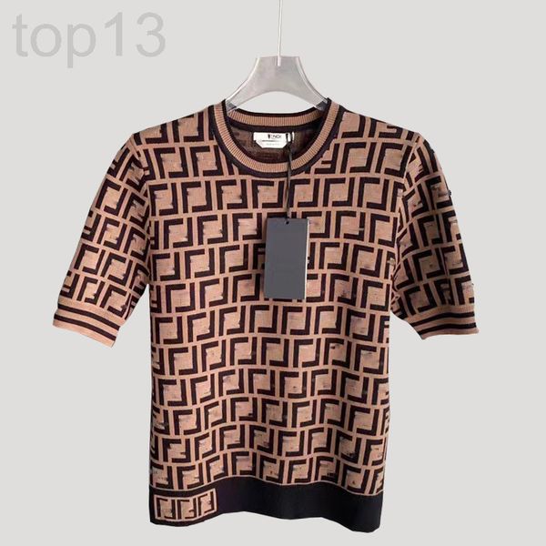 women's sweaters designer spring and summer new f letter jacquard knitted short sleeve t-shirt women's slim round neck shows thin, White;black
women's sweaters designer spring and summer new f letter jacquard knitted short sleeve t-shirt women's slim round neck shows thin, White;black