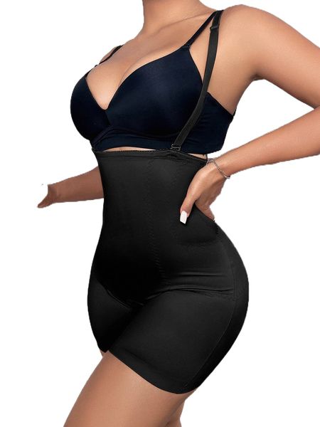 solid suspender shapewear shorts b7zb#, Black;red
solid suspender shapewear shorts b7zb#, Black;red