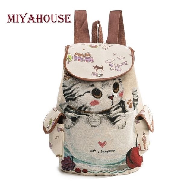 school bags miyahouse casual canvas school backpack women lovely cat printed dra 220823
school bags miyahouse casual canvas school backpack women lovely cat printed dra 220823